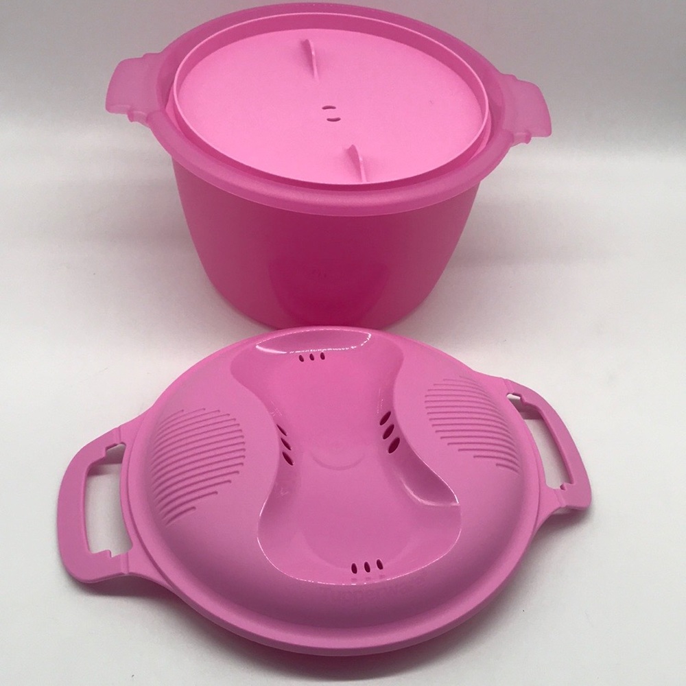Tupperware Microwave Rice Cooker Pink Large - Picture 11 of 16